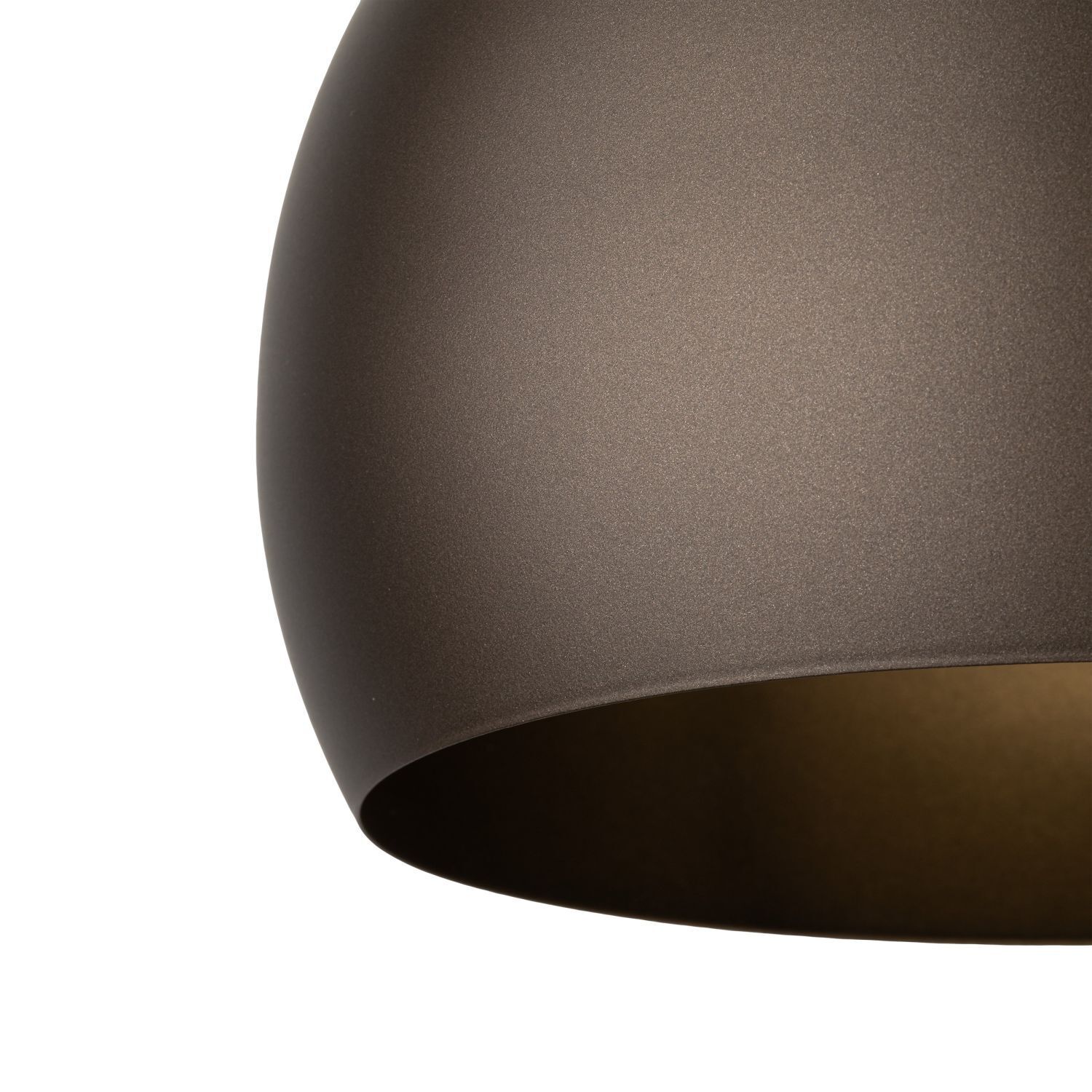 Lampe à suspendre ronde en métal Ø 27 cm E27 brun design rétro