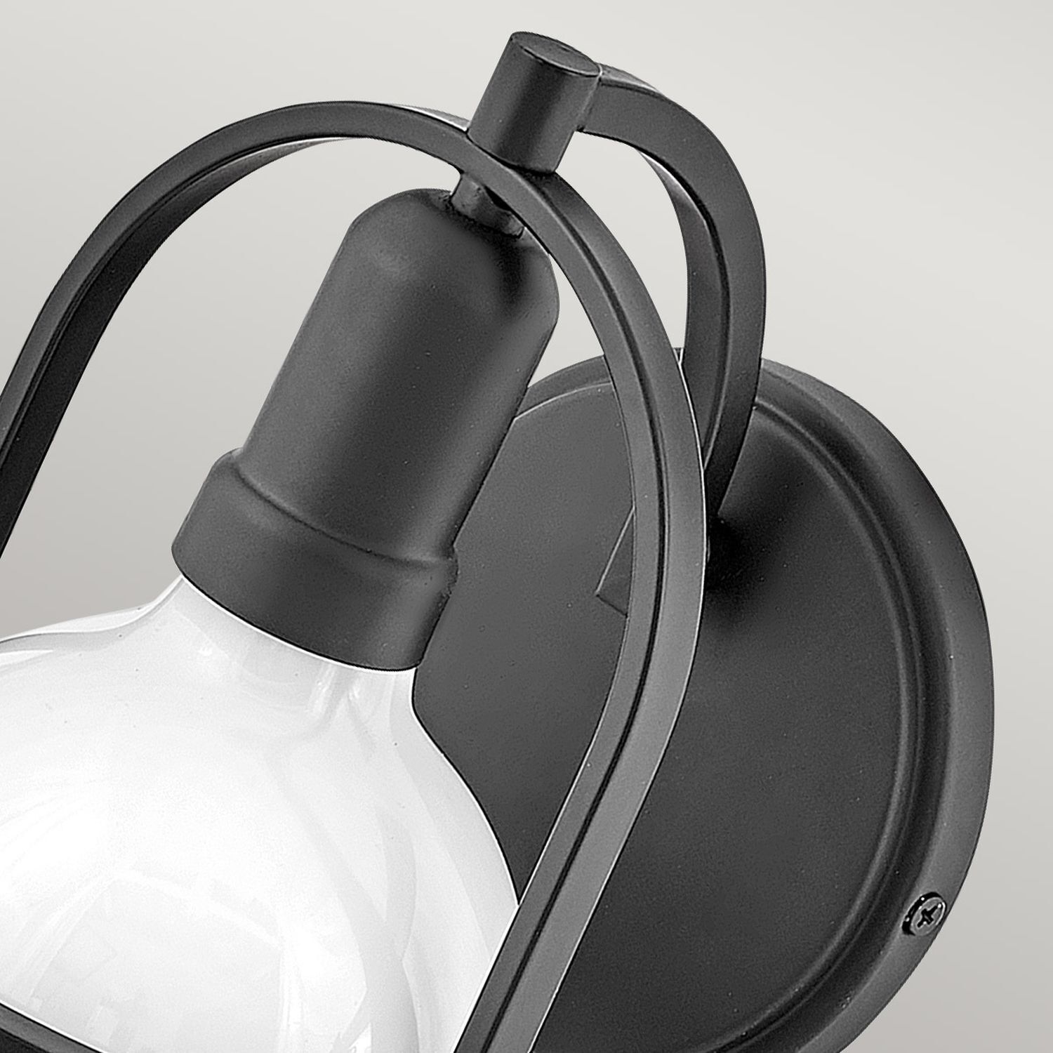 Lampenfassung, Wandlampe, Metall, Schwarz, Klemmhalterung