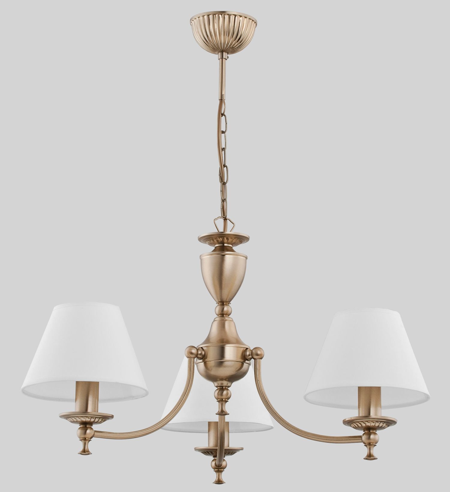 AF18343.63 Kronleuchter, Hängeleuchte, 4-Flammen, Bronze, Lampenschirme