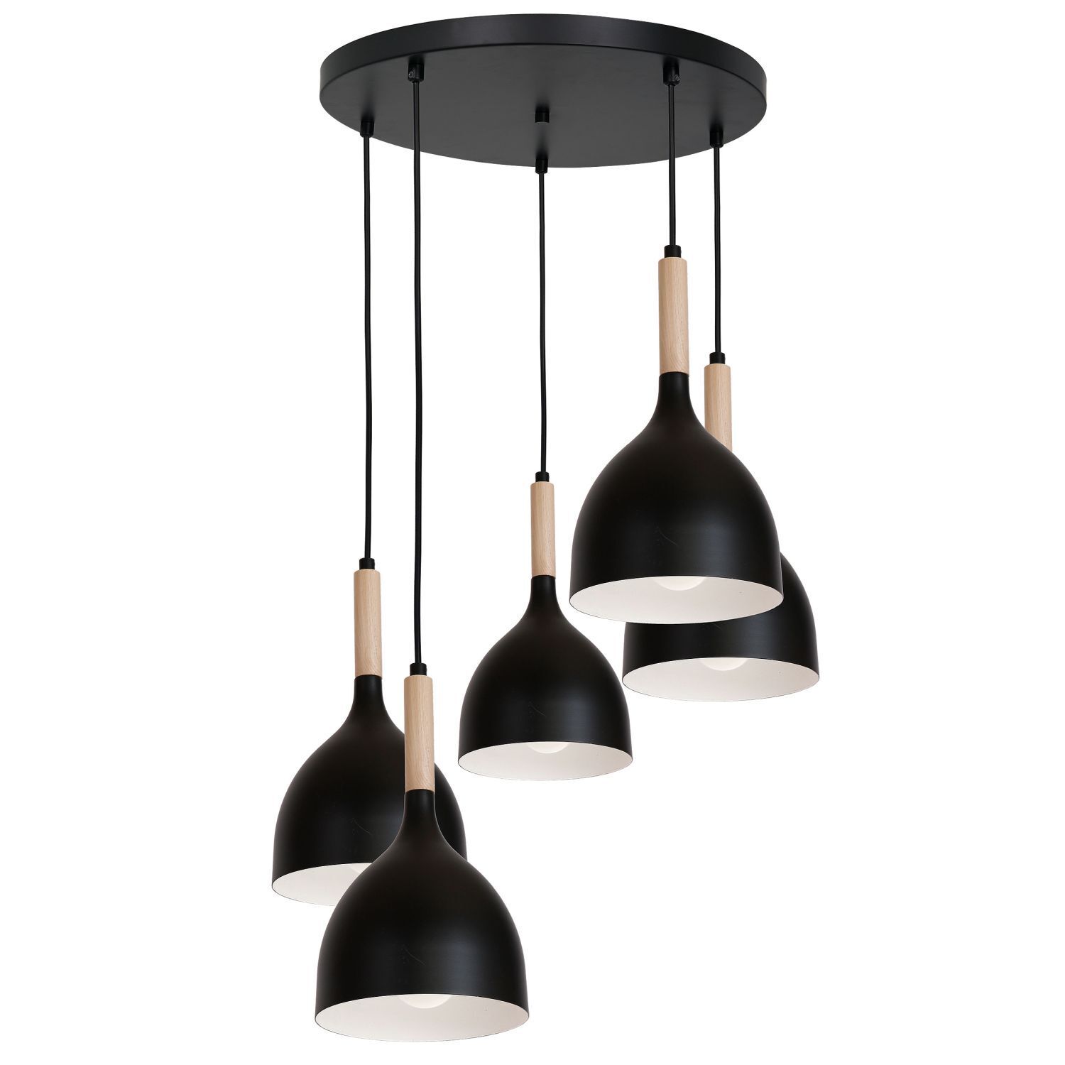 Lampe à suspendre Table de salle à manger Noir Scandinave Métal