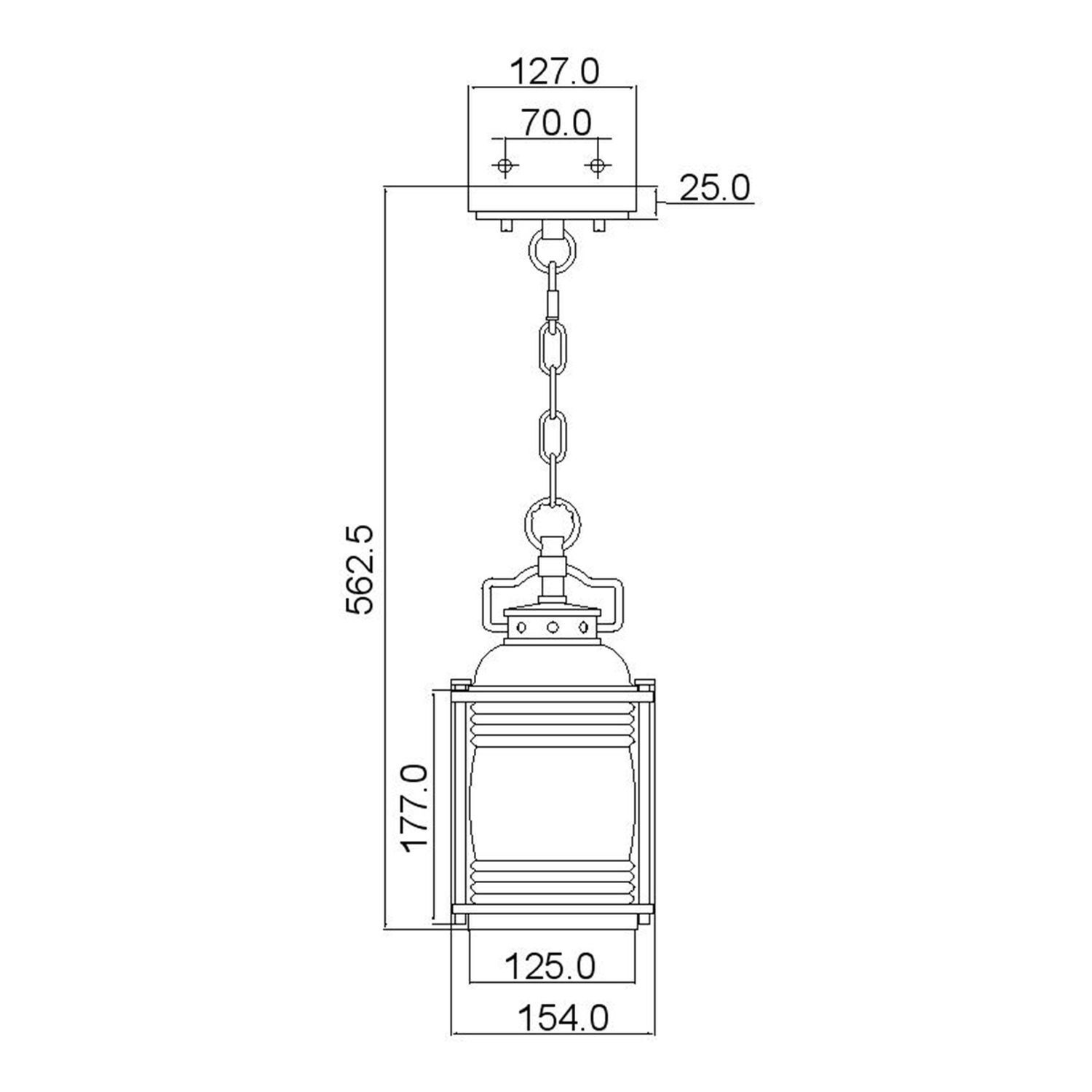 Suspension extérieure réglable en hauteur E27 IP44 Vintage