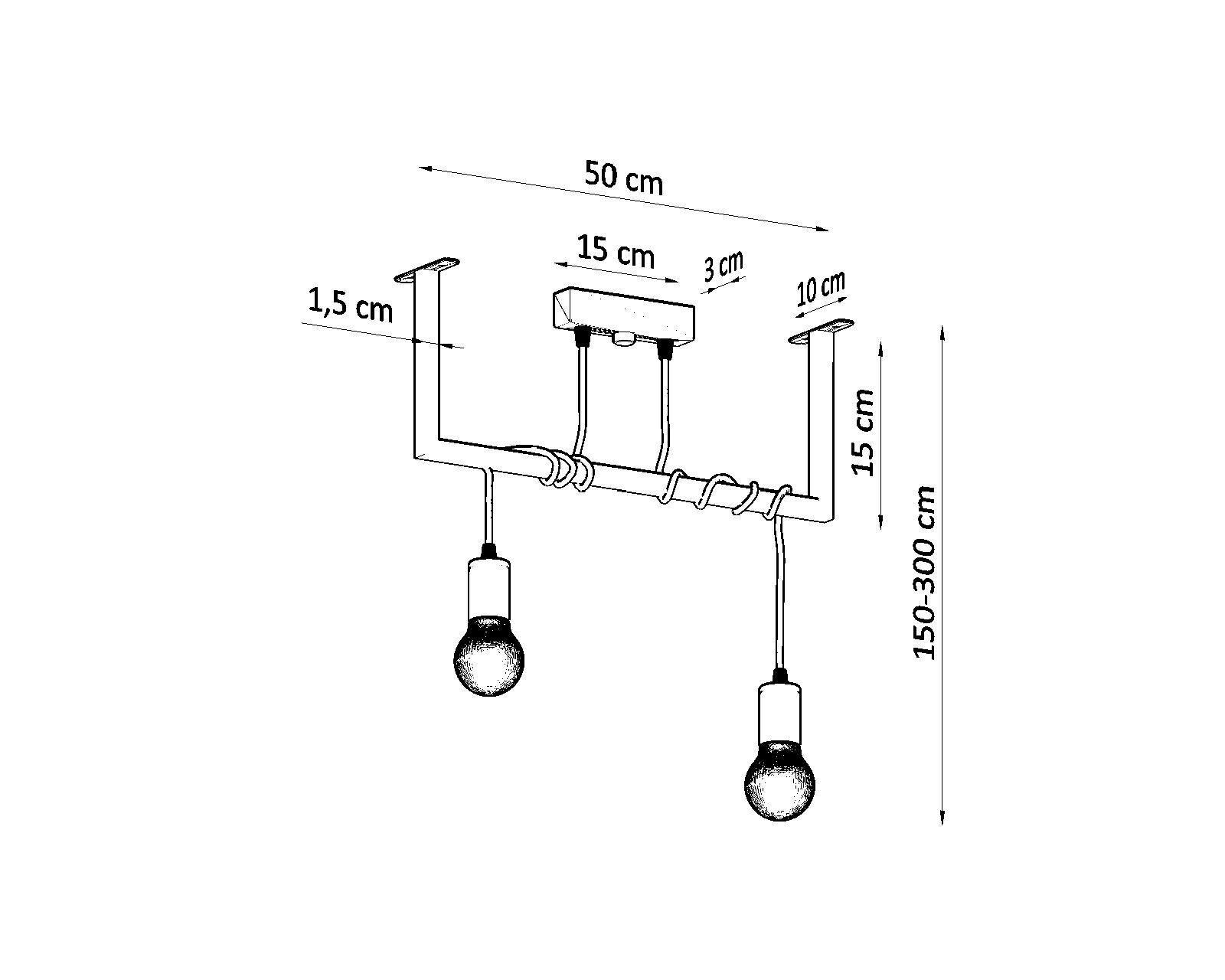 Lampe à suspendre noire réglable jusqu'à 150 cm E27