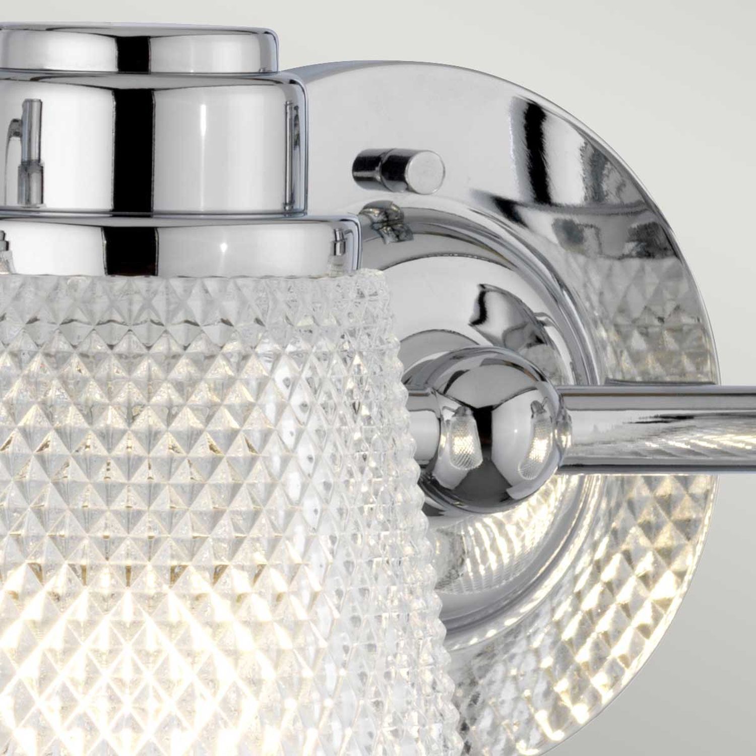 Badezimmerlampe LED G9 IP44 3000 K L: 81,8 cm Chrom VARDA Wandlampe, Glas-Design, Chrom, Kristallglas, Wandbefestigung