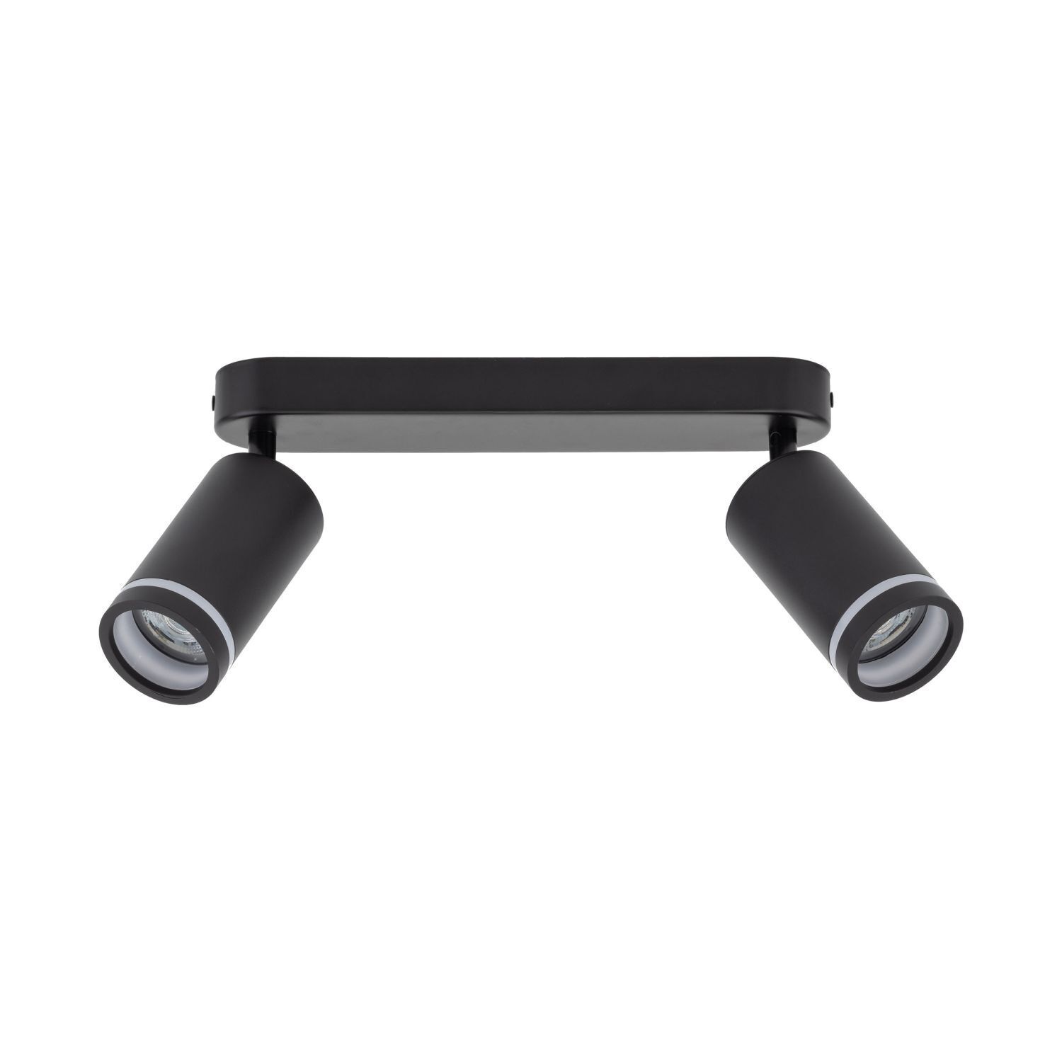 Spot de plafond en métal 43,5cm de long noir 2 flammes GU10