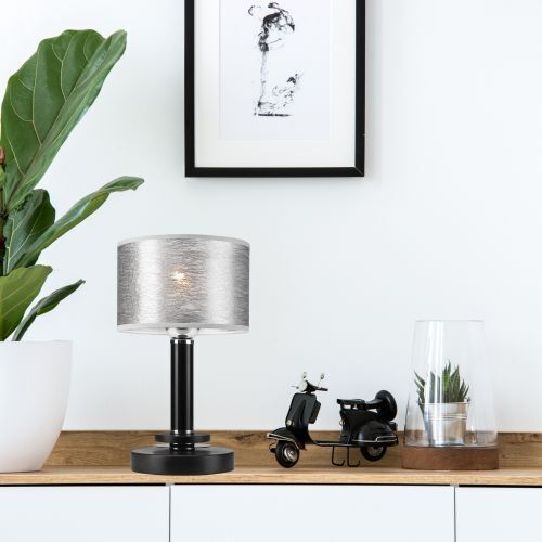 Lampe de table Moderne Gris Tissu H:33cm DENIRA