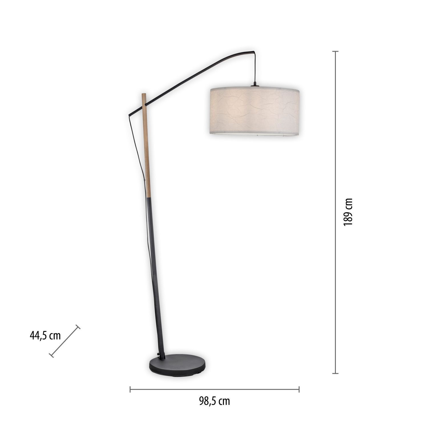 Blendarme Lampadaire papier bois E27 189 cm liseuse Lampe, Lampenschirm