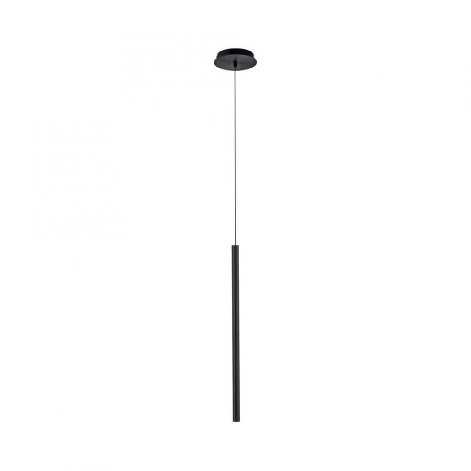 LED Pendelleuchte Schwarz Metall Ø2,5 cm rund dimmbar Lampe