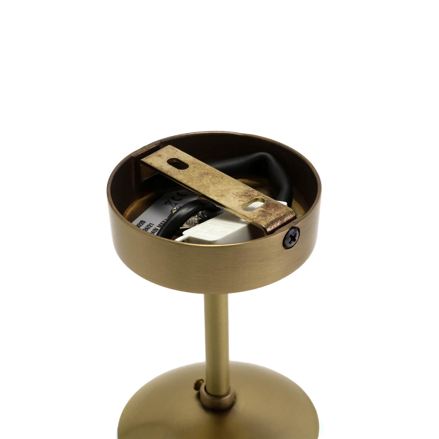 Plafonnier Premium MUSA rond verre laiton véritable Plafonnier Premium MUSA rond verre laiton véritable