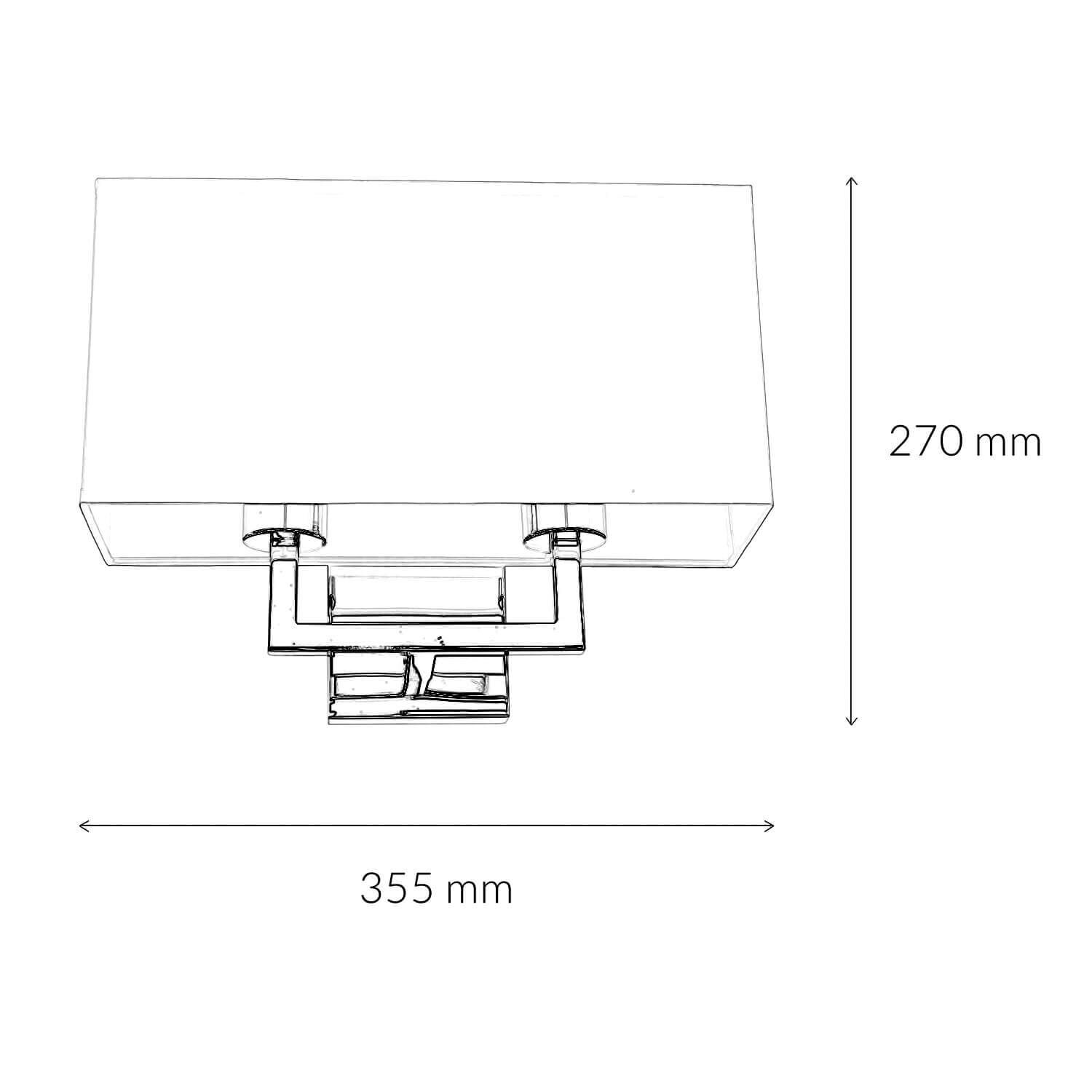 Panel, Beleuchtung, Montage, Abmessungen 355x270, Metall