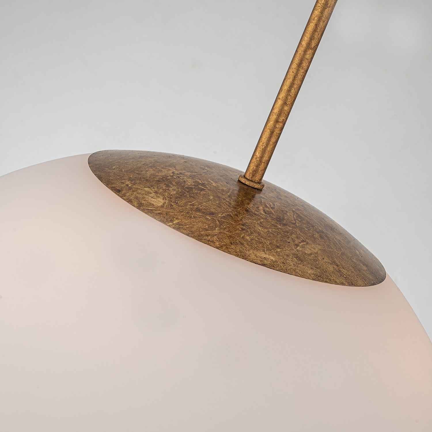 Suspension verre métal D : 45,7 cm rond 3x E14 réglable Lampe, Lampenschirm