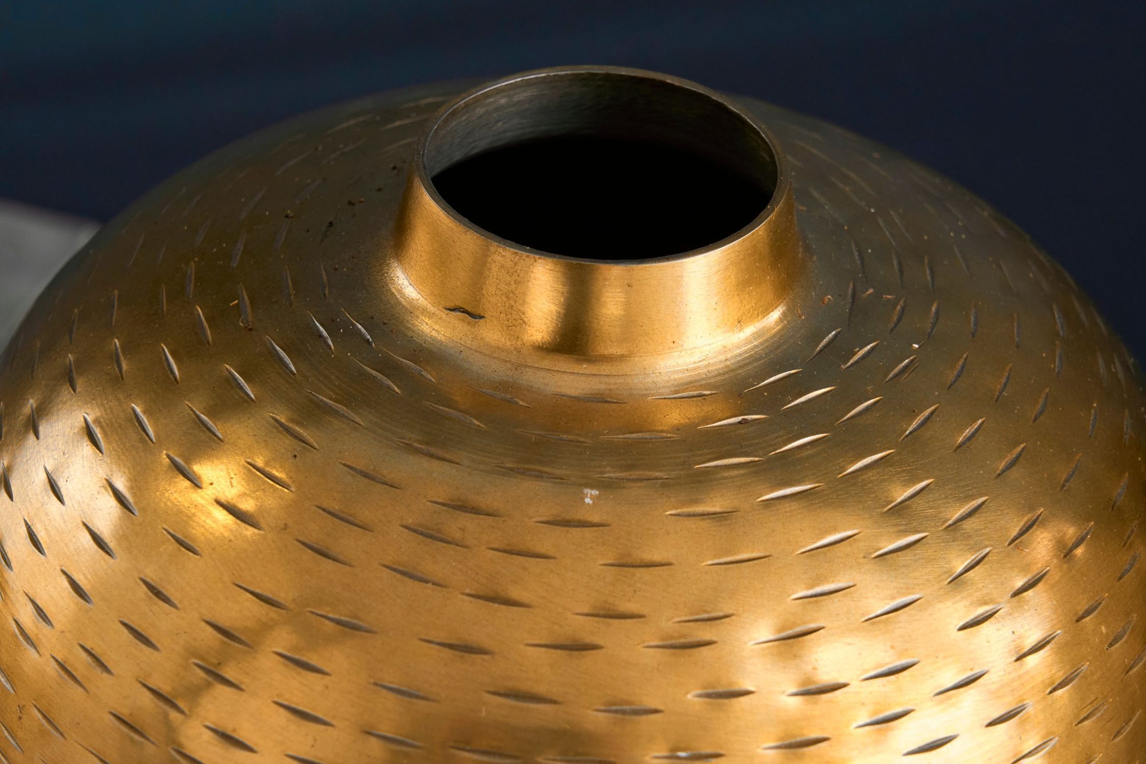 Vase décoratif, set de 2 pièces, travail manuel, martelé, unique en or Band, Bronze, Töpferei