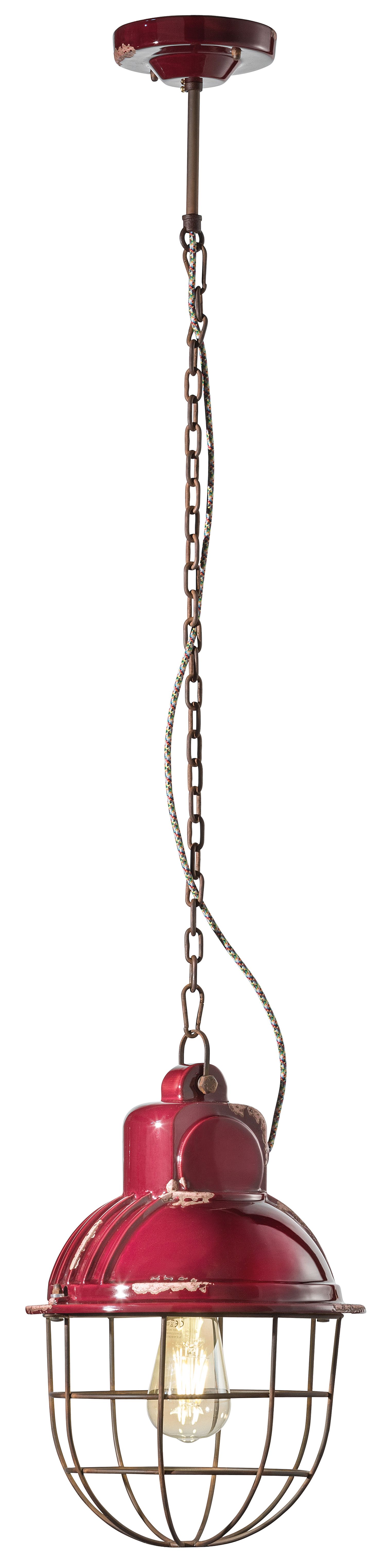 Lampe à suspendre céramique métal E27 D : 26 cm H : max. 115 cm