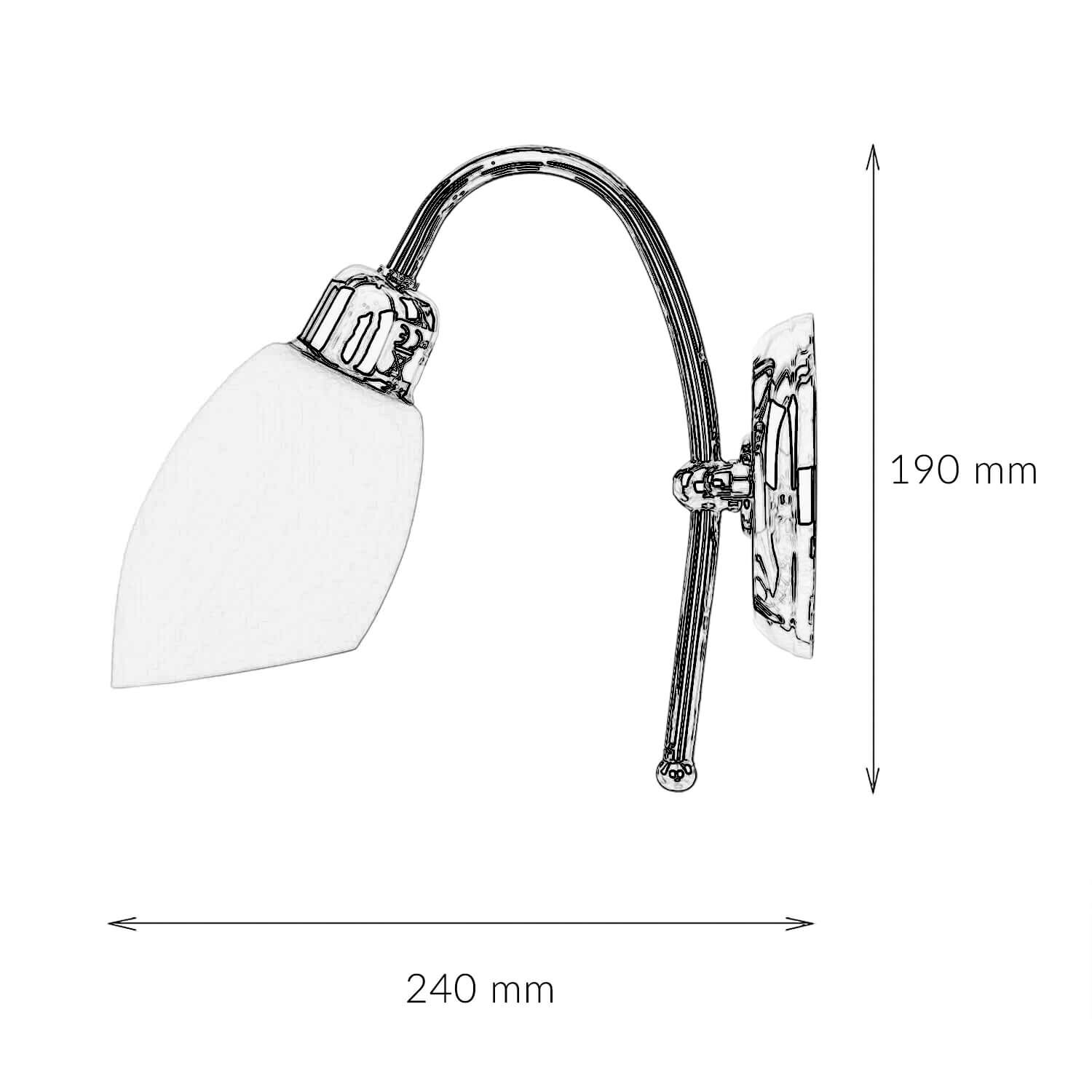 Lampe de salle de bain chrome laiton véritable E14 inoxydable ISMENE