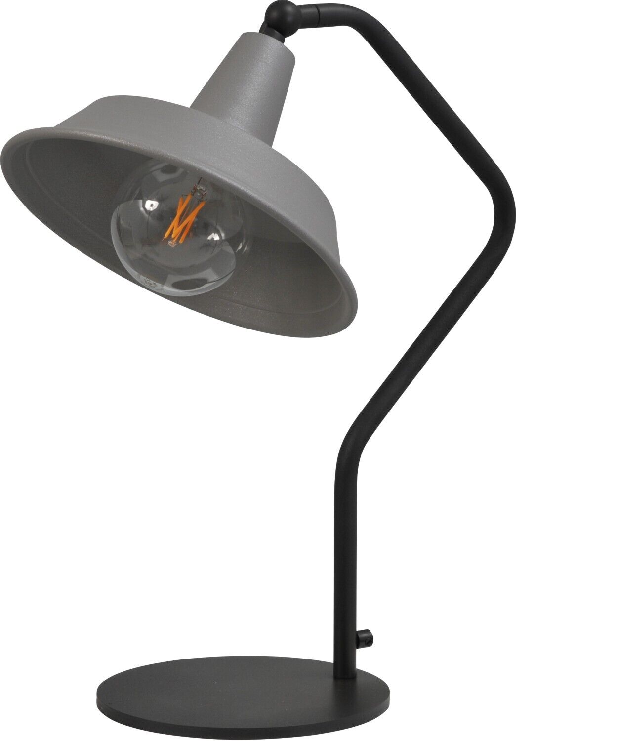 Lampe de table industrielle Gris PRATO H53cm fait main