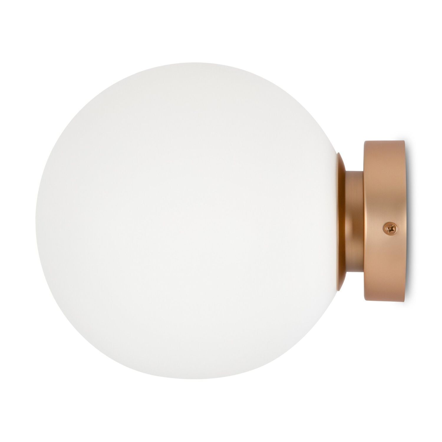 Lampe de miroir métal verre Ø 20 cm en or blanc E14