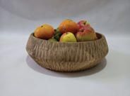 Bol en teck bois 25 x 27 x 9 cm pièce unique travail manuel Korb, Schüssel