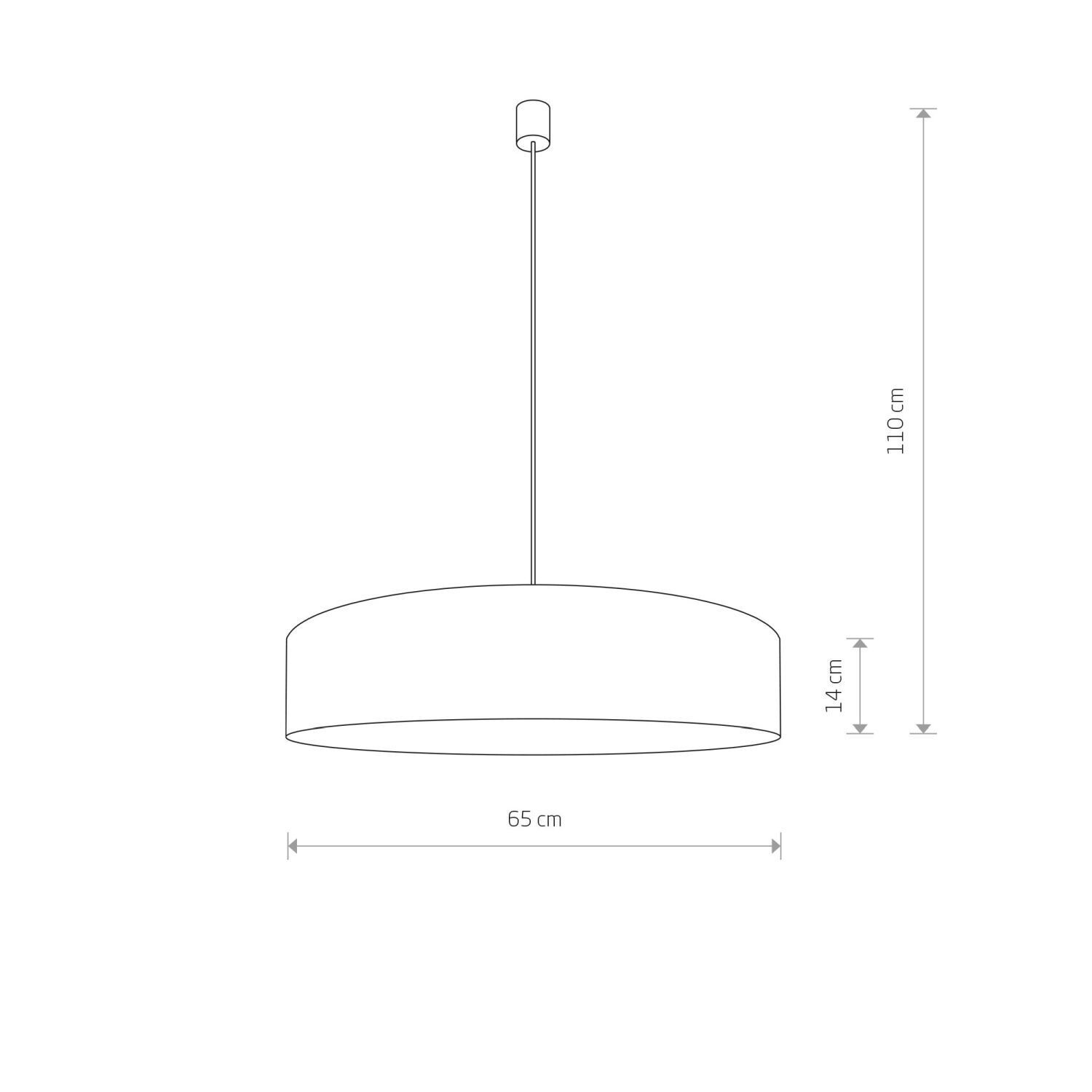 pendant light, ceiling lamp, drum shade, 65cm, 110cm height