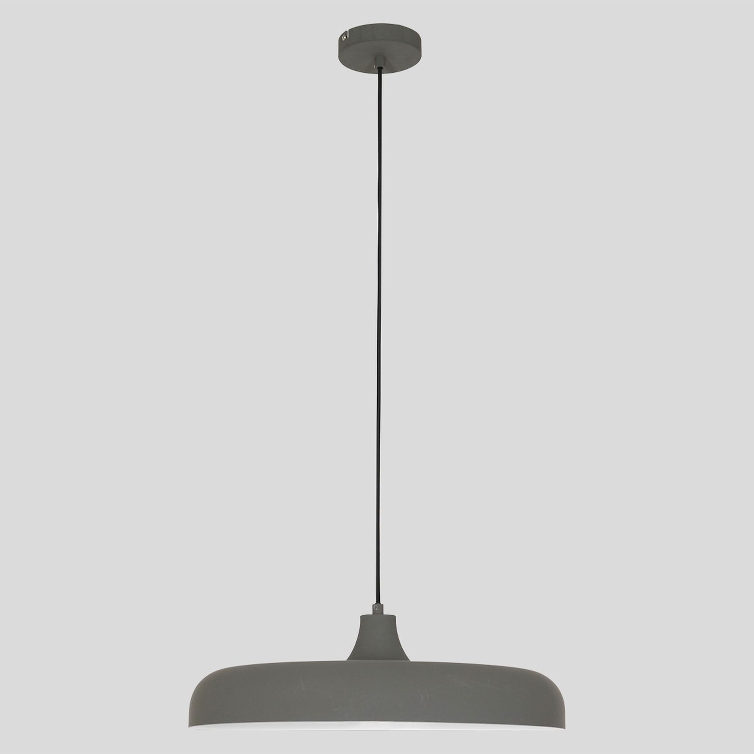 Lampe à suspendre Métal Gris L:50 cm rond E27 Design moderne