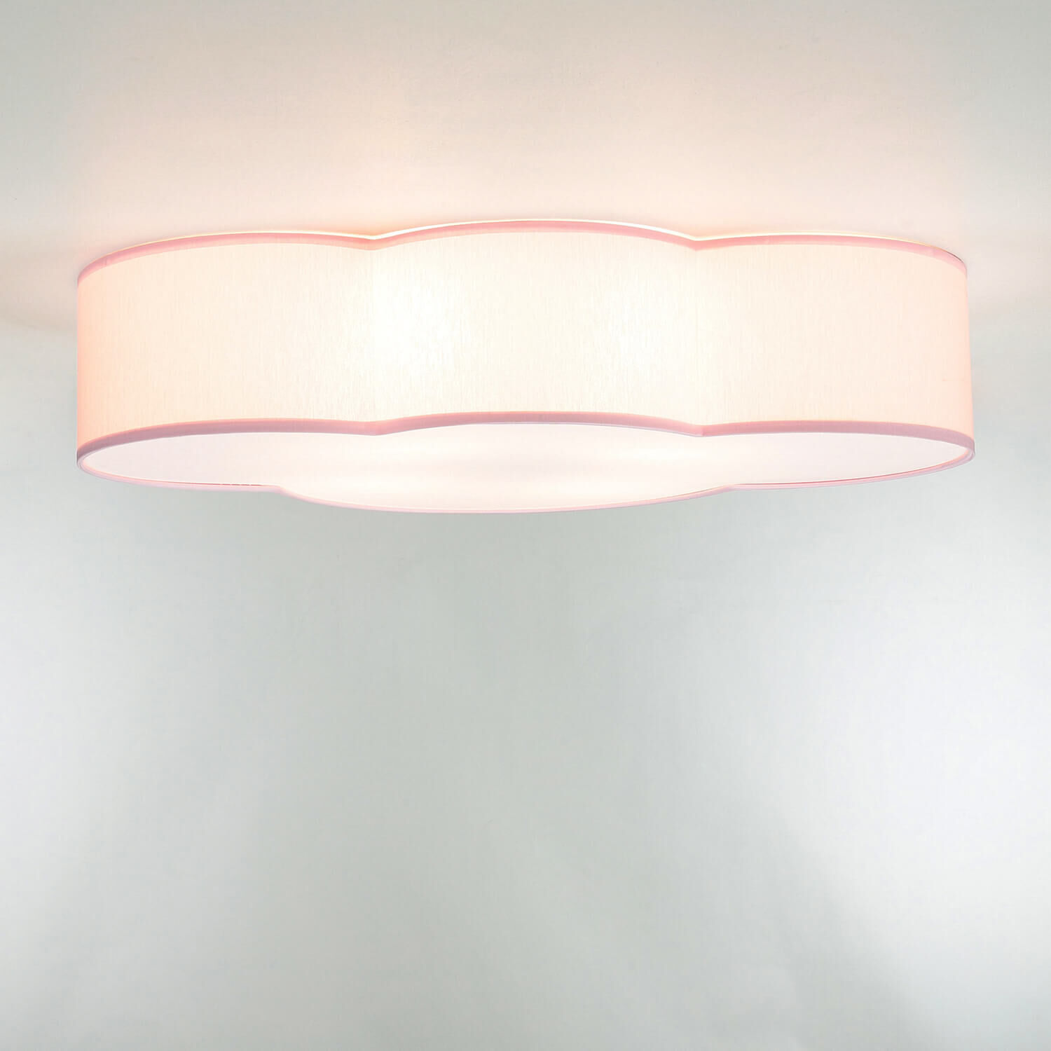 Lampe nuage Rose Tissu 62 cm de long 4x E27 Bébé Enfants