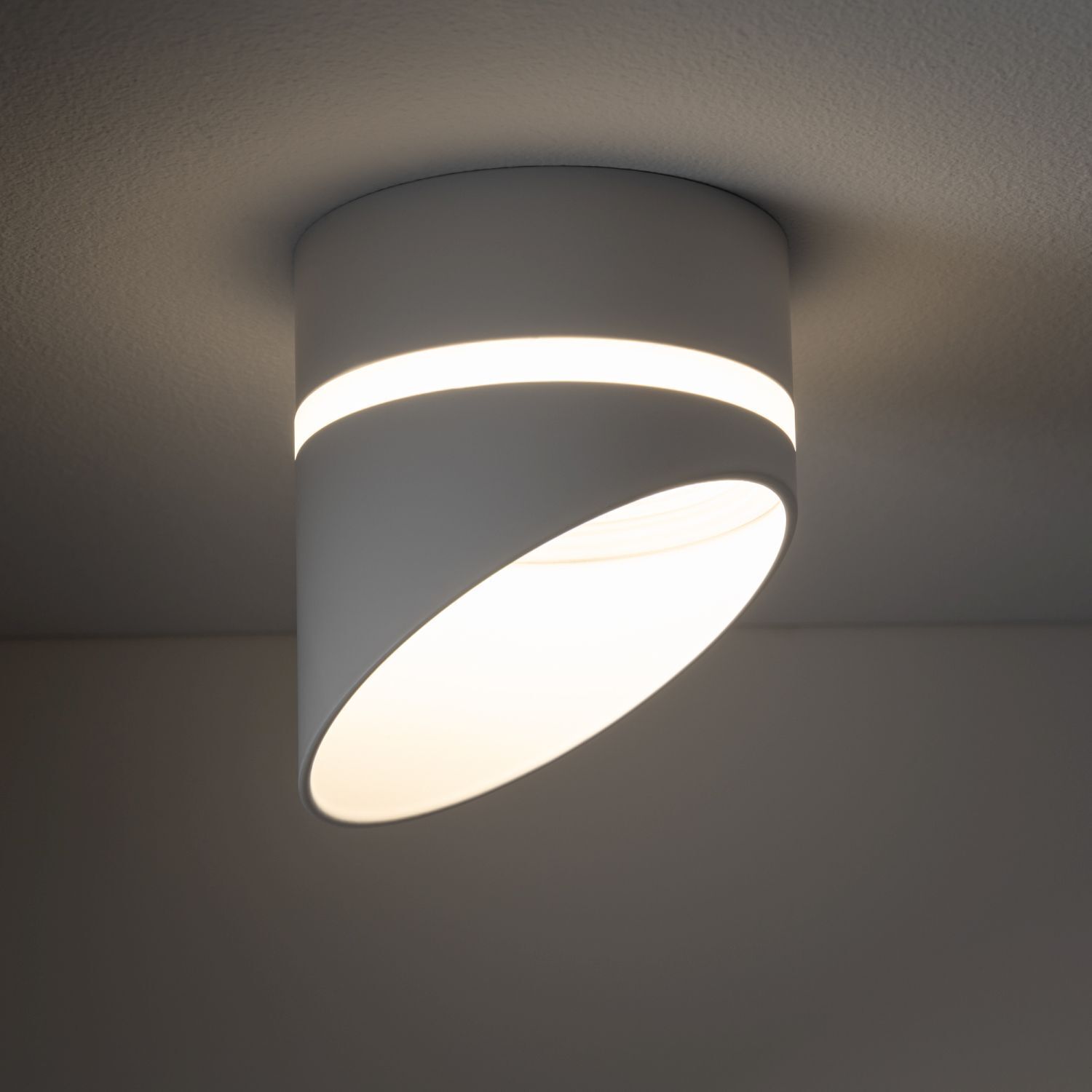 Plafonnier encastré Ø 8,5 cm H : 12 cm GX53 Blanc