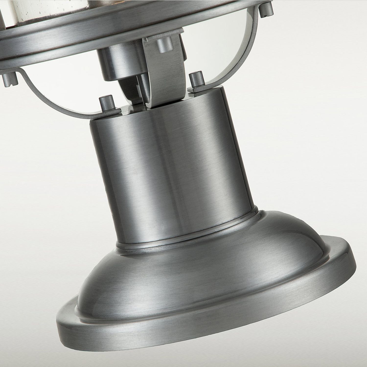 Lampe de socle aluminium verre E27 IP44 hauteur 46,6 cm