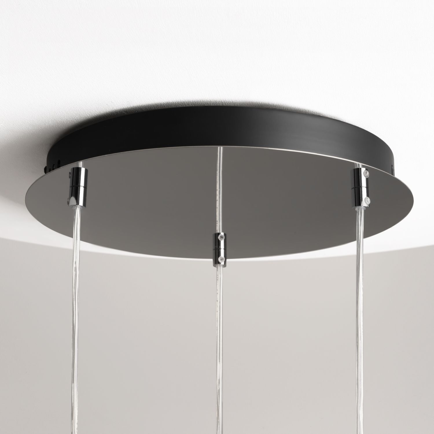 Lampe à LED suspendue métal verre fumé 38 cm de large 4000 lm INA