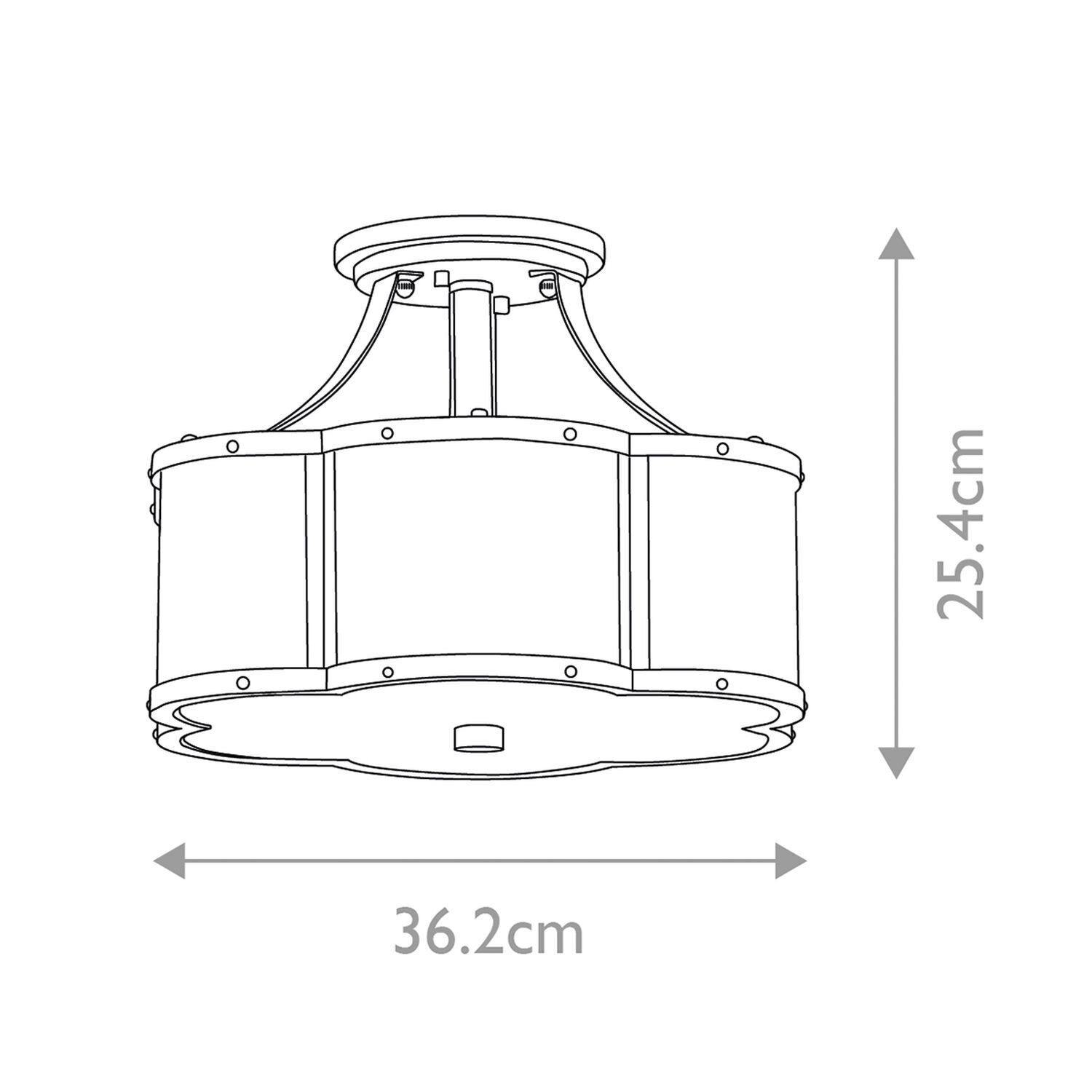Lampe de plafonnier métal E27 en laiton noir XENIA