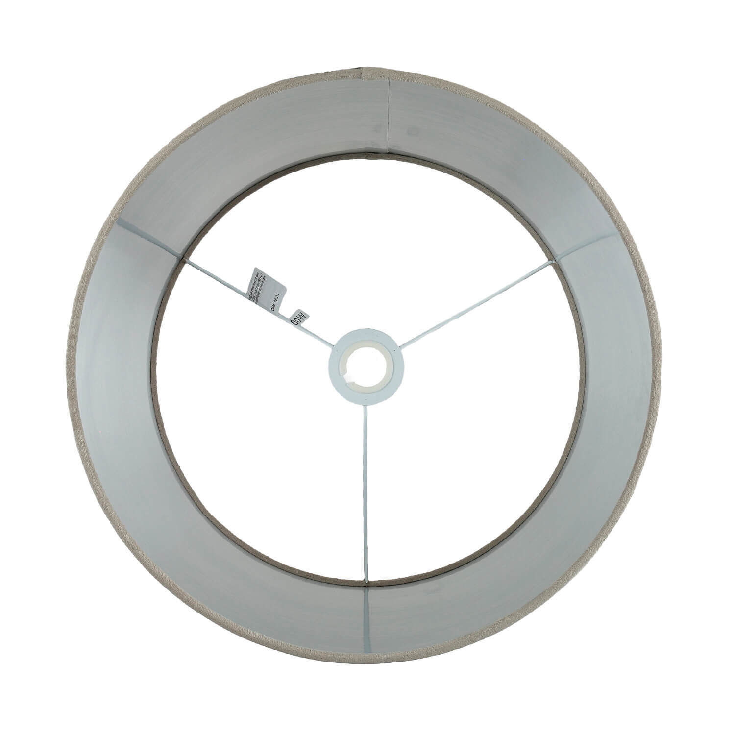 Abat-jour velours taupe argent D : 38 cm pour lampe à suspendre Uhr, Wanduhr