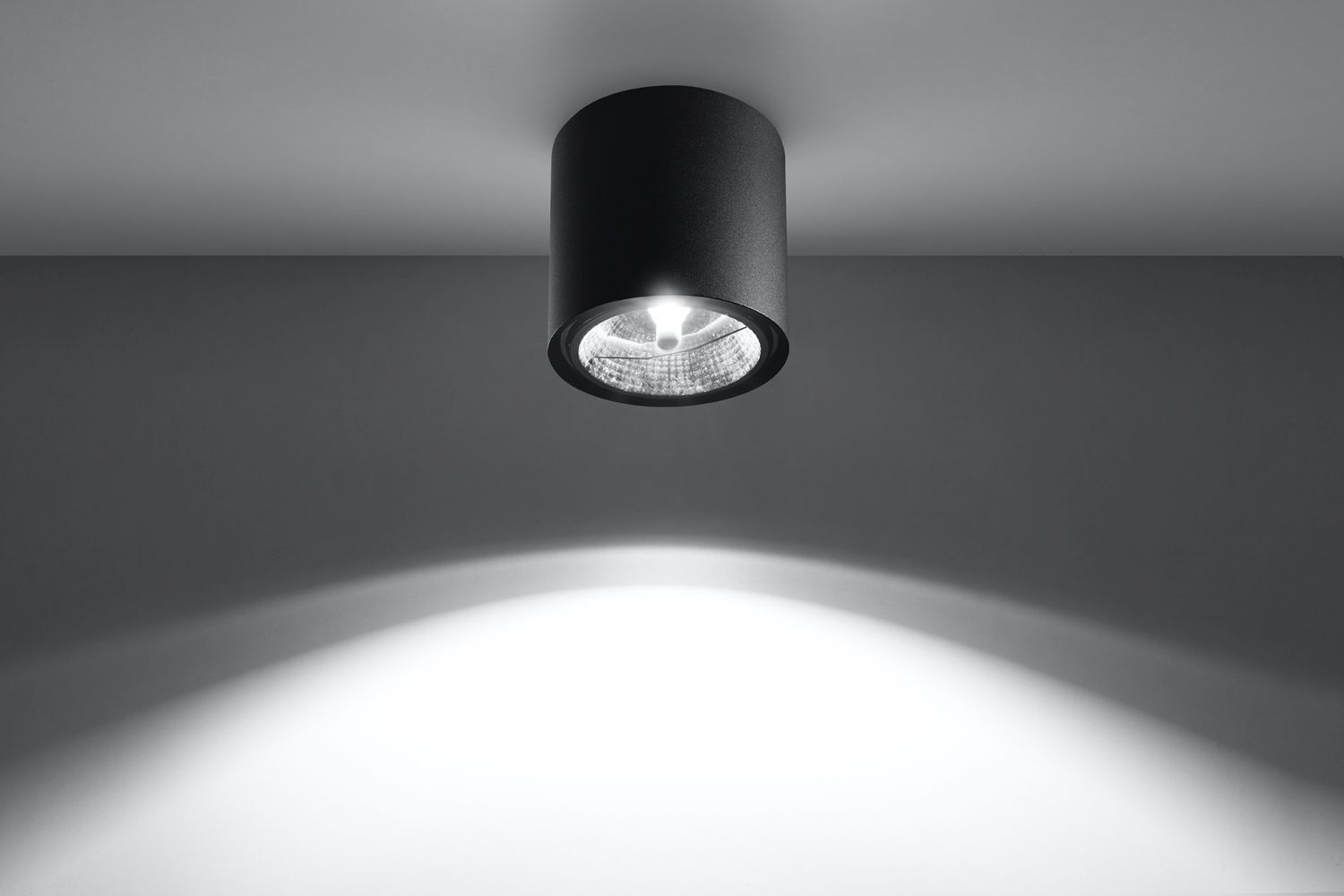 Spot noir plafond Ø12cm rond GU10 Moderne polyvalent