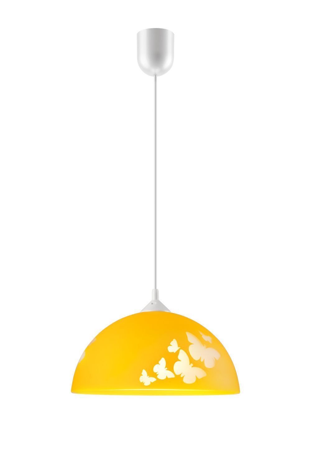 Suspension Lampe d'éclairage jaune Fille ronde