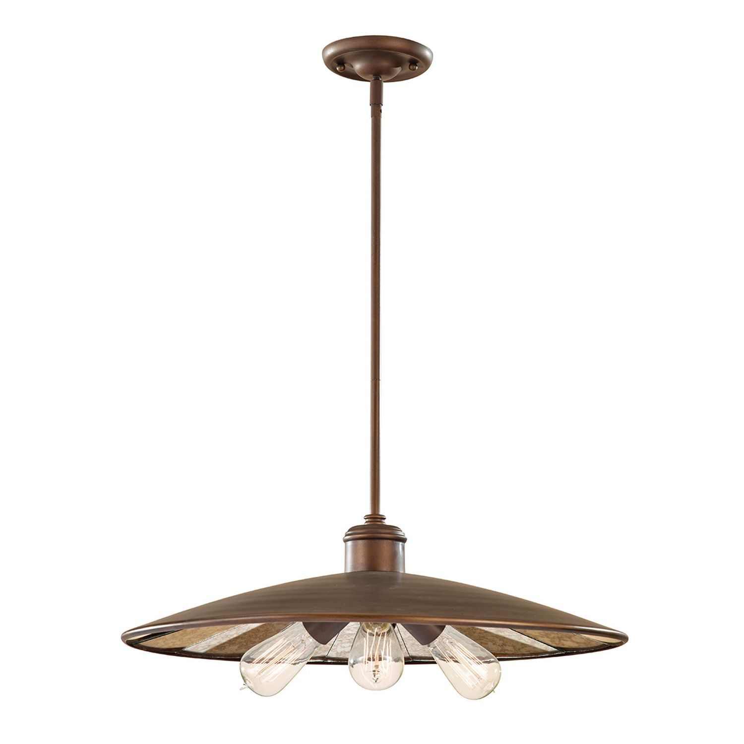 Plafonnier LANA Bronze Miroir Ø55cm Lampe