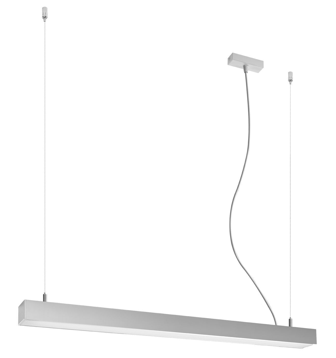 LED Lampe à suspendre métal gris allongé 3000 K KARENA