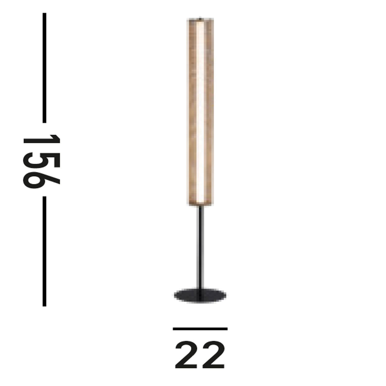 Dimmbare LED Stehleuchte in Gold Schwarz Metall 156 cm Lichtstab, Stehleuchte, Holz, Bronze, Beleuchtung