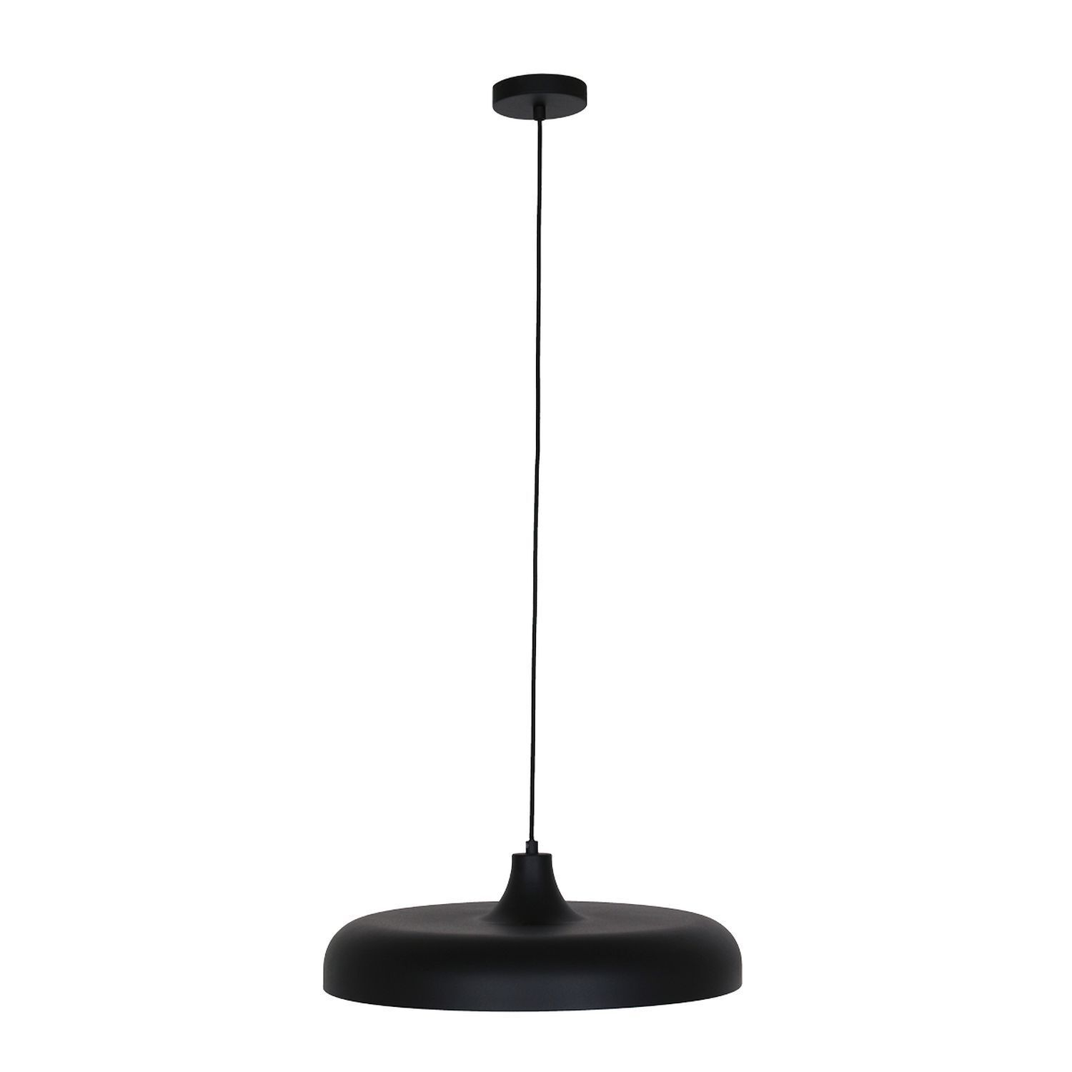 Suspension noire en métal L:50 cm rond E27 Moderne Suspension noire en métal L:50 cm rond E27 Moderne