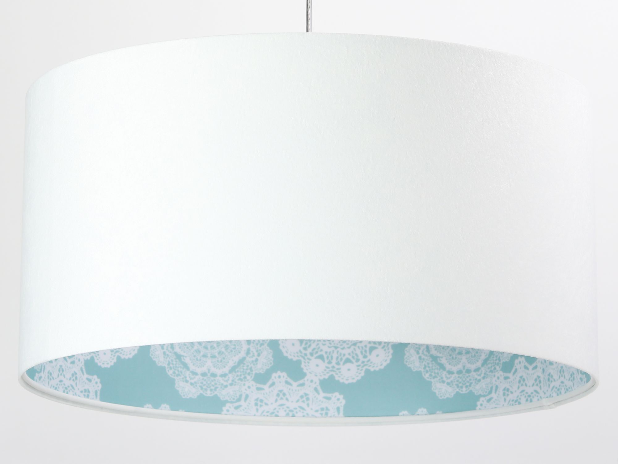 Suspension LEAH Blanc Bleu Rétro ronde Table à manger