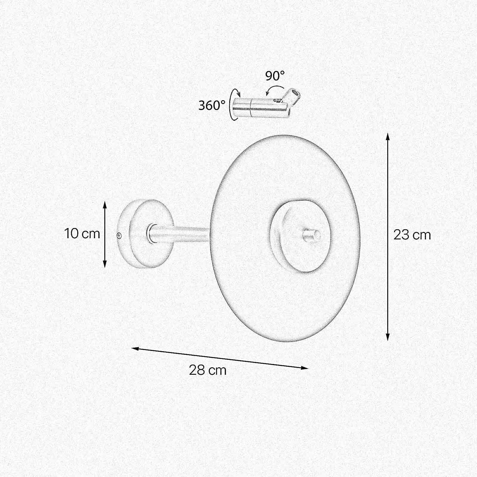 Applique LED laiton fer Ø 23 cm 2700 K Premium