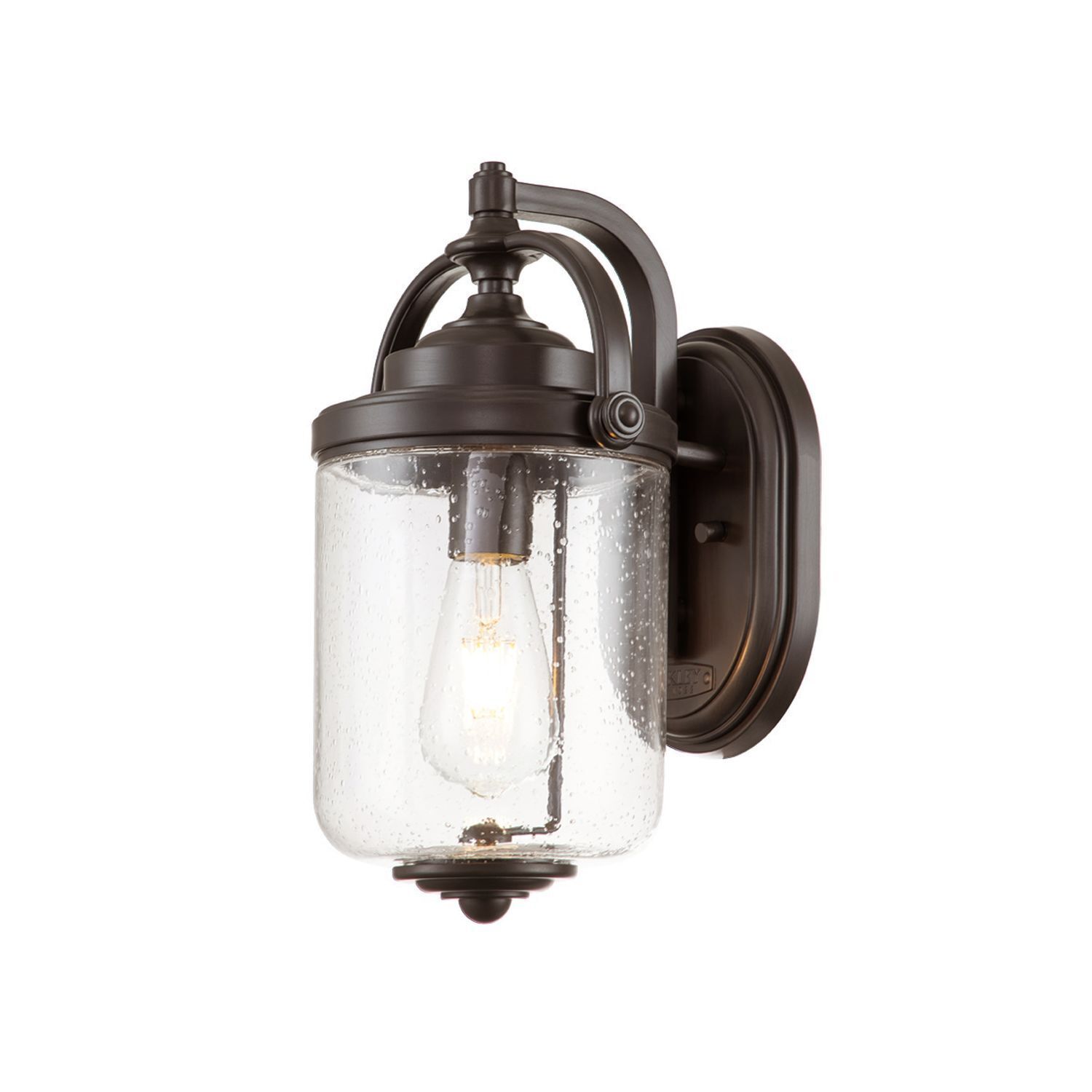 Lampe d'extérieur murale E27 IP44 35,5 cm de haut Vintage en bronze