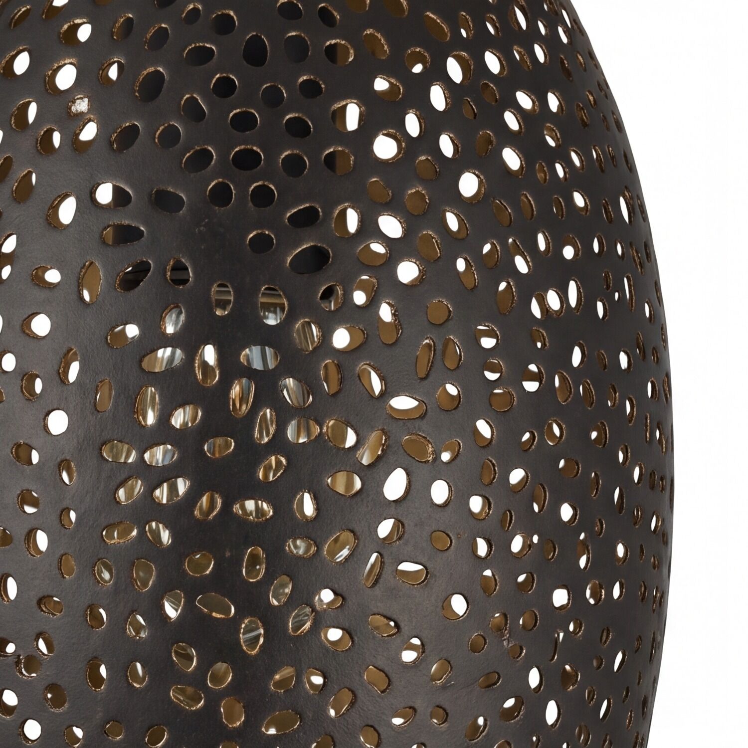 pendelleuchte-schwarz-gold-e27-metall-rund-haengelampe-wohnzimmer-esszimmerlampe-le91299-9 Löcher Muster, Leder, Schwarz, Hängelampe, Perforation