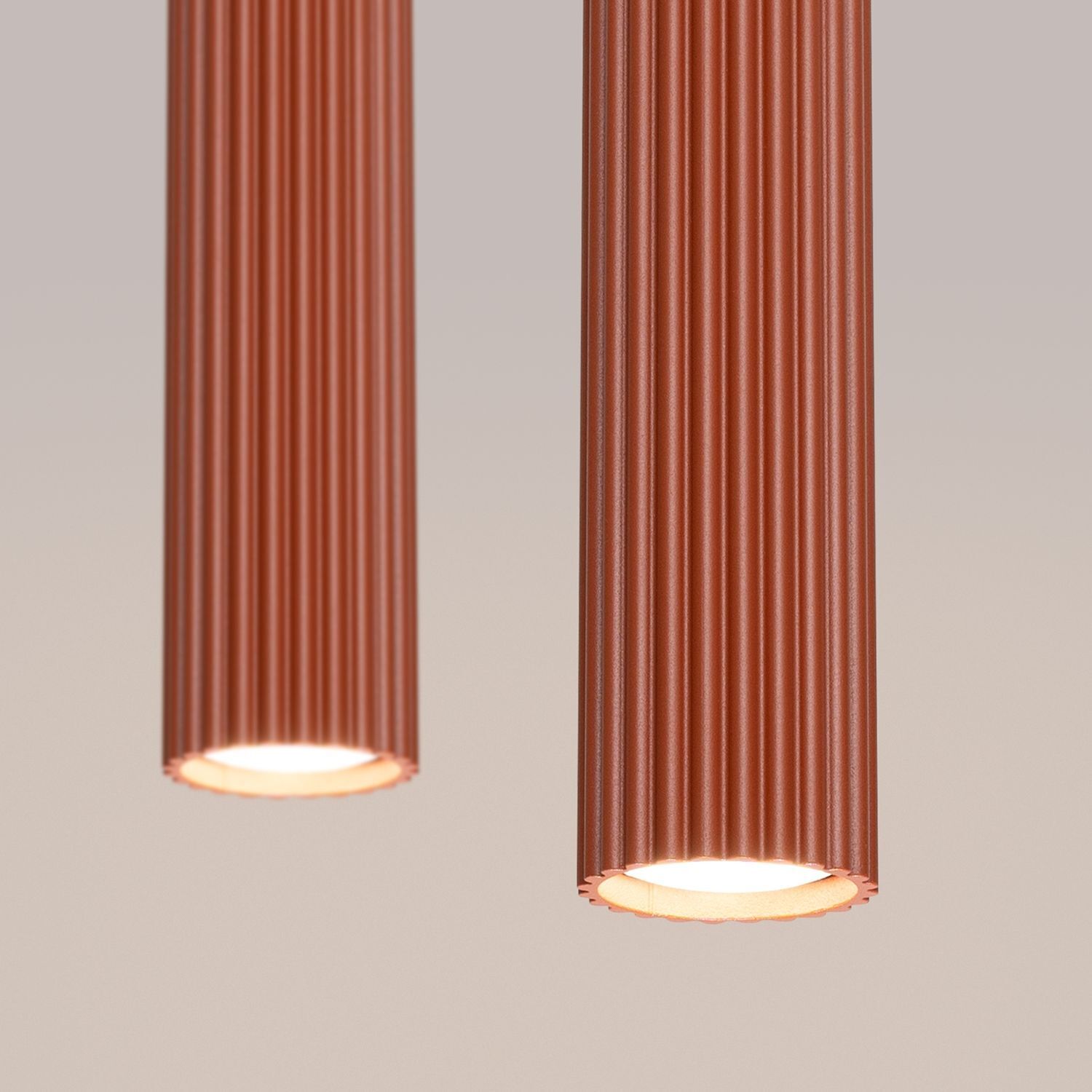 Lampe à suspendre rouge à 2 flammes L : 30 cm étroit H : max. 90 cm GU10