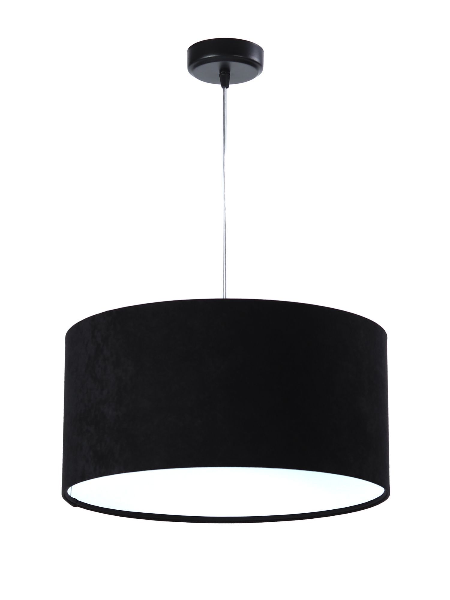 Lampe suspendue Table de salle à manger Noir Blanc Tissu Lampe