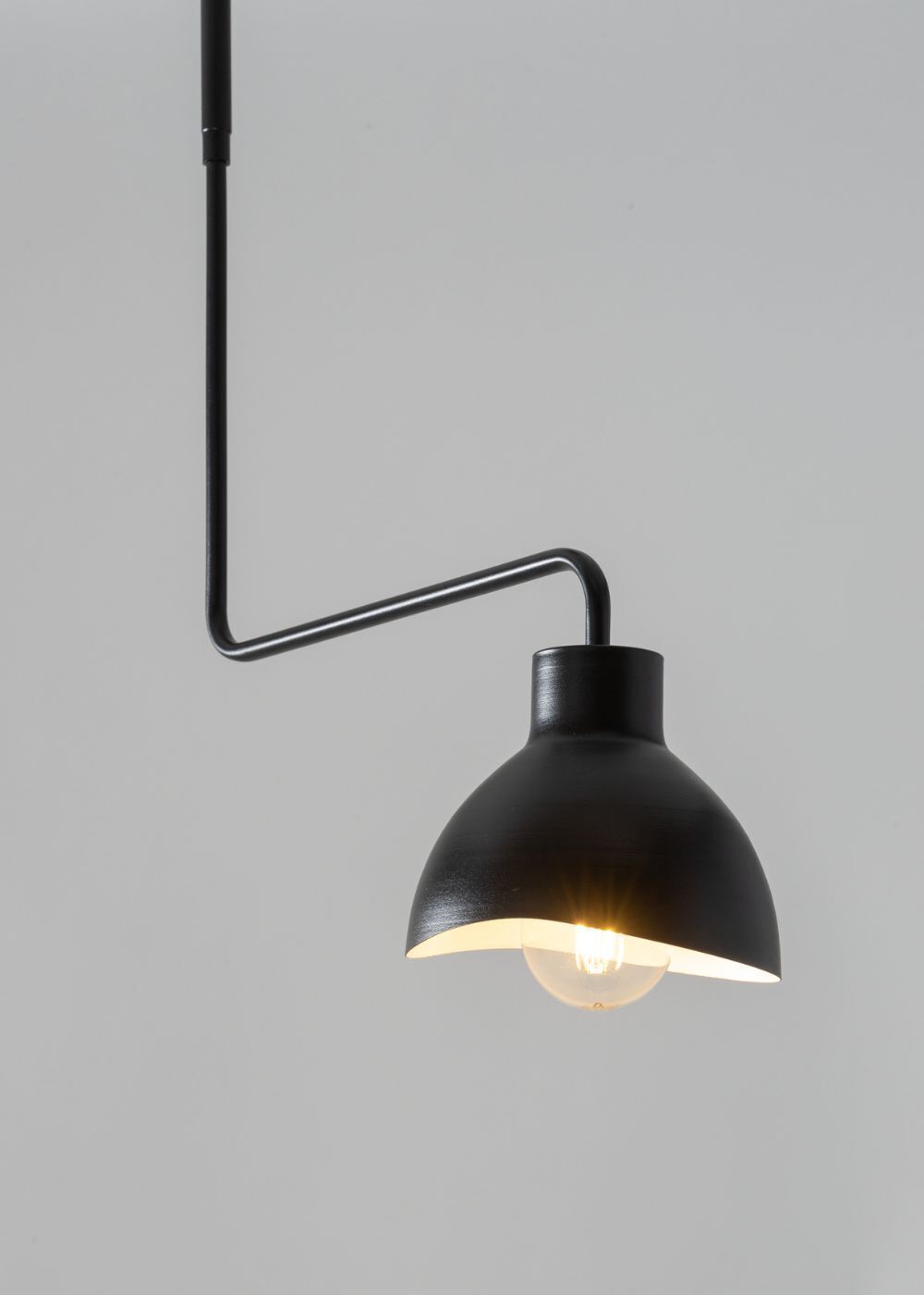 Plafonnier en métal Noir Blanc Moderne E27 frappant
