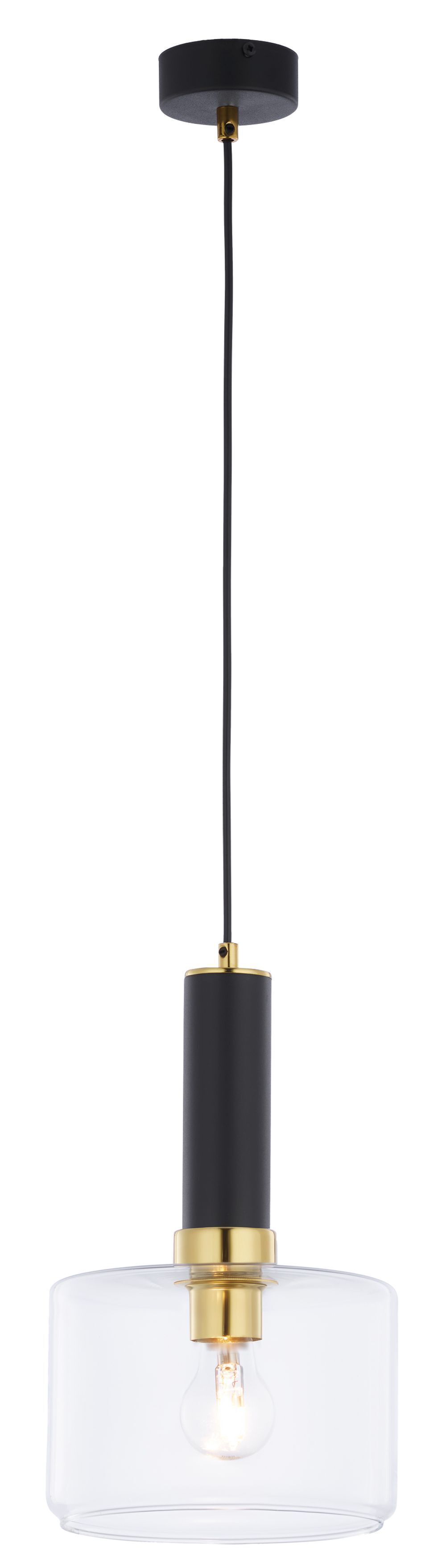 Suspension moderne métal verre Ø20cm rond JENNA