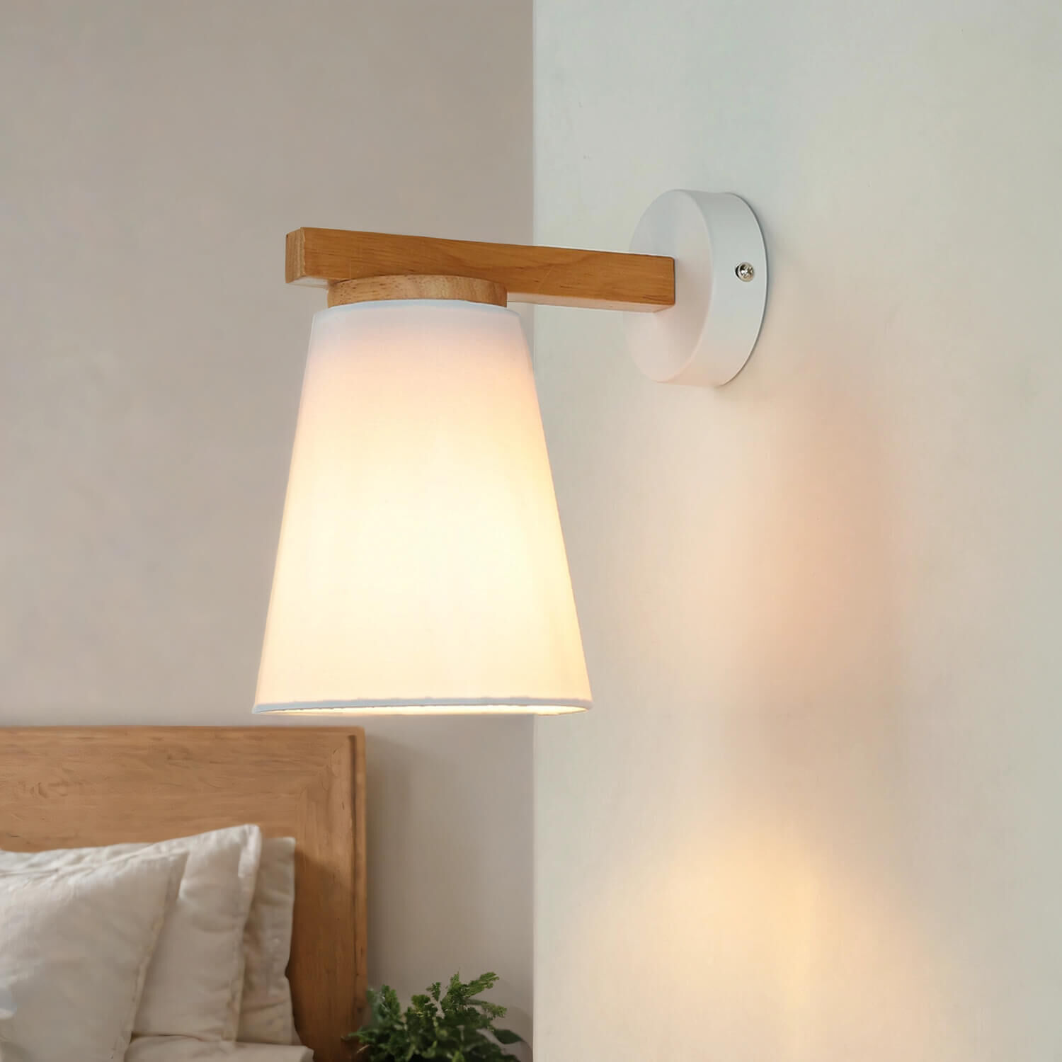 Applique murale en bois Lampe moderne Scandinave Lampe