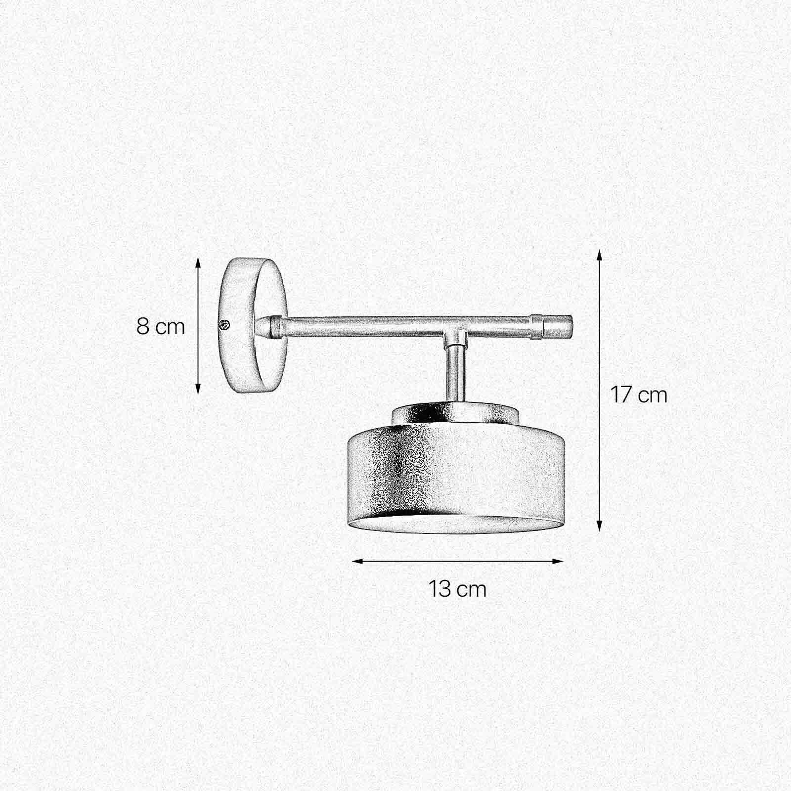 Applique Noir Or H : 17 cm Laiton Fer E27