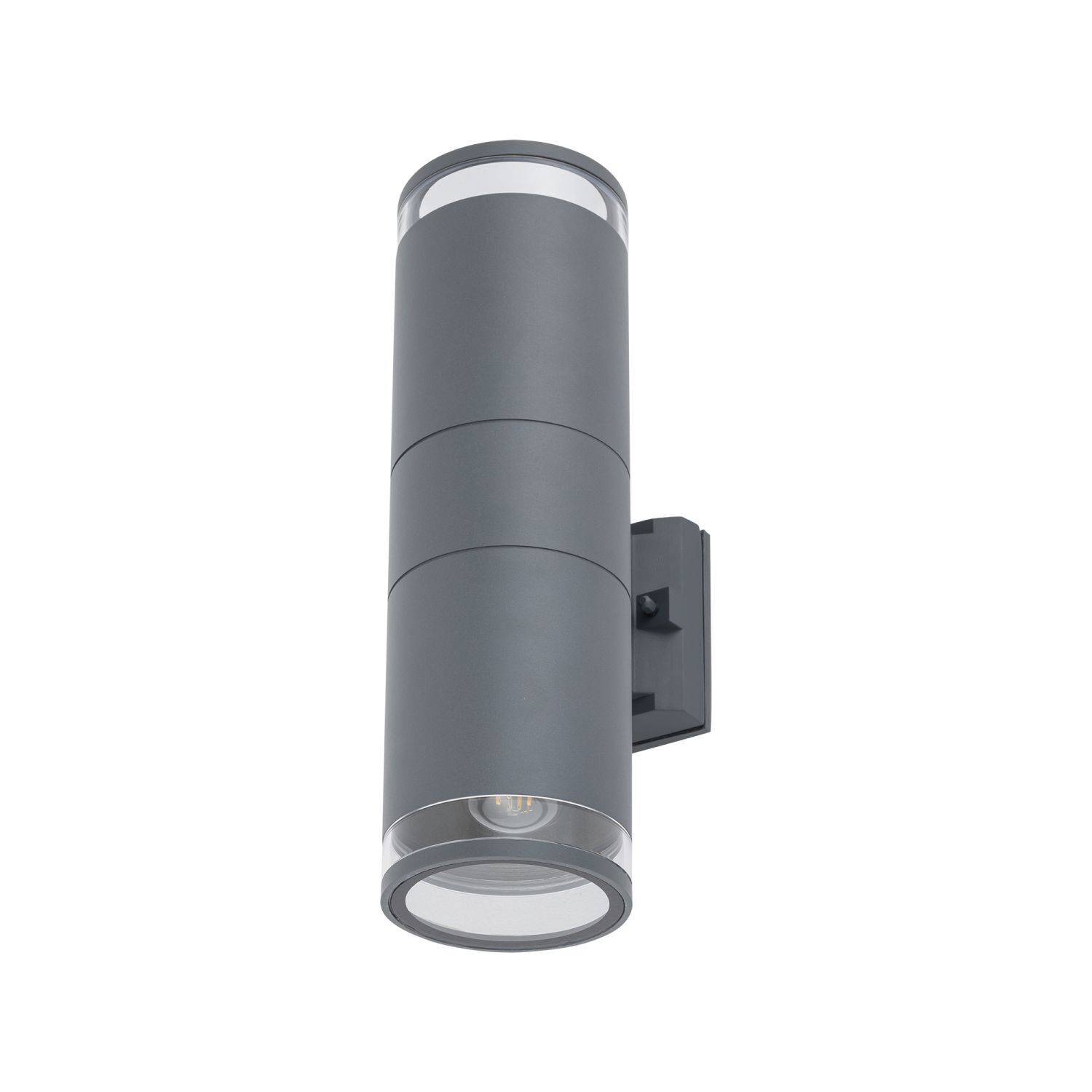 Lampe d'extérieur murale 2 flammes Up Down IP44 E27 aluminium