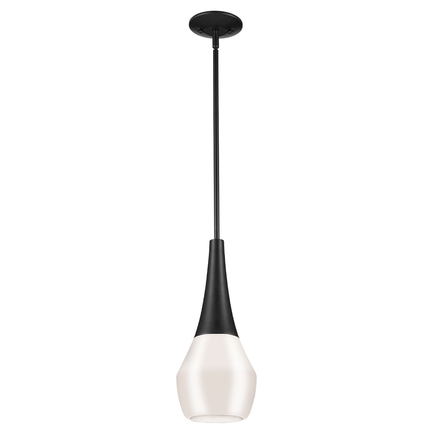 Suspension Abat-jour en verre étroit Ø 17,8 cm H : max. 144,5 cm E27 Lampe