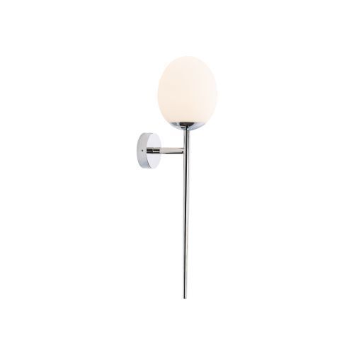 Applique murale élégante Salle de bain IP44 H:52cm Abat-jour en verre