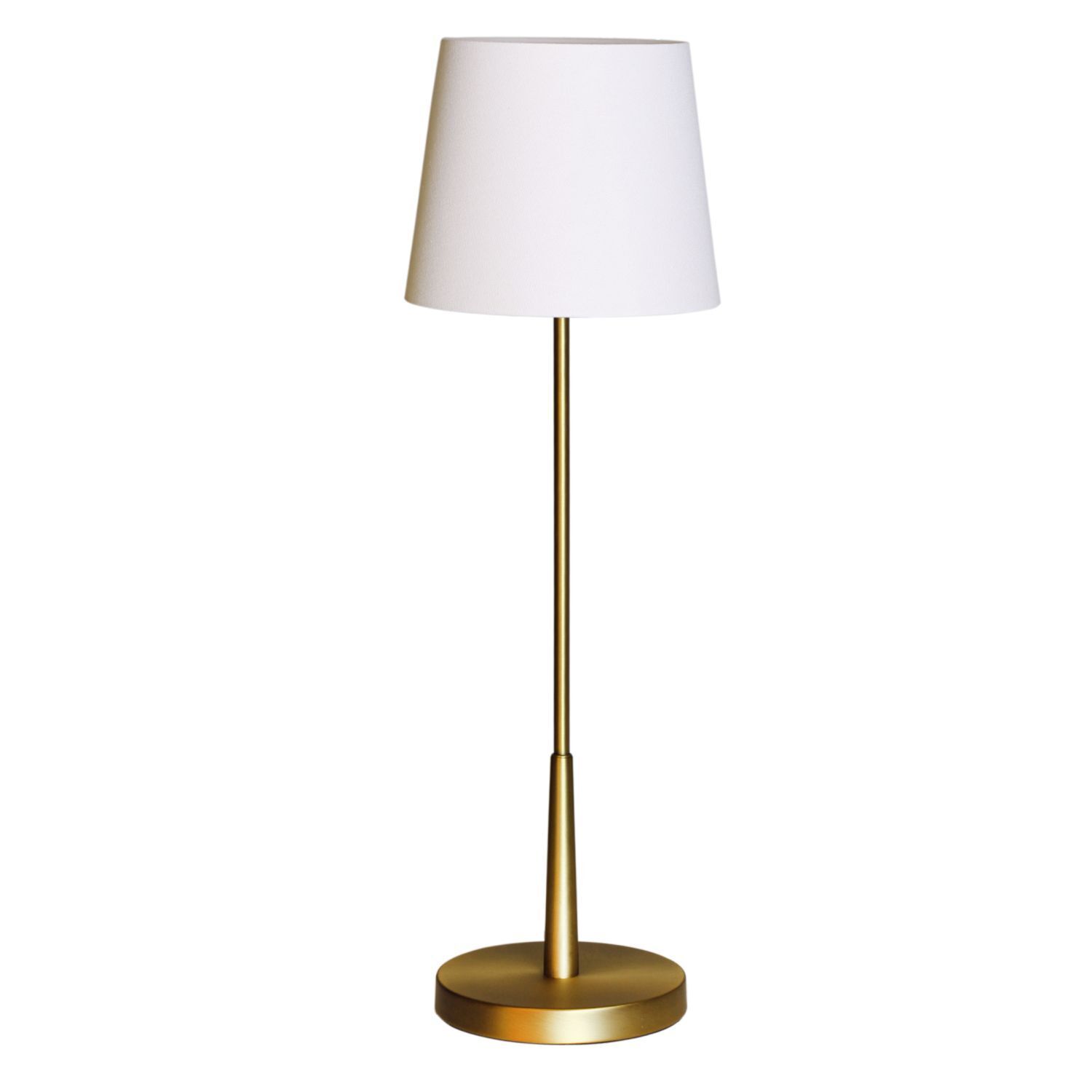Lampe de table Or Blanc 68,5 cm E27 Métal Tissu Moderne