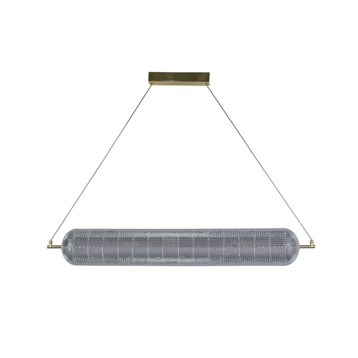 Hängelampe, Zylinderförmige Lampe, Netz-Muster, Messing Montage, Kabelaufhängung