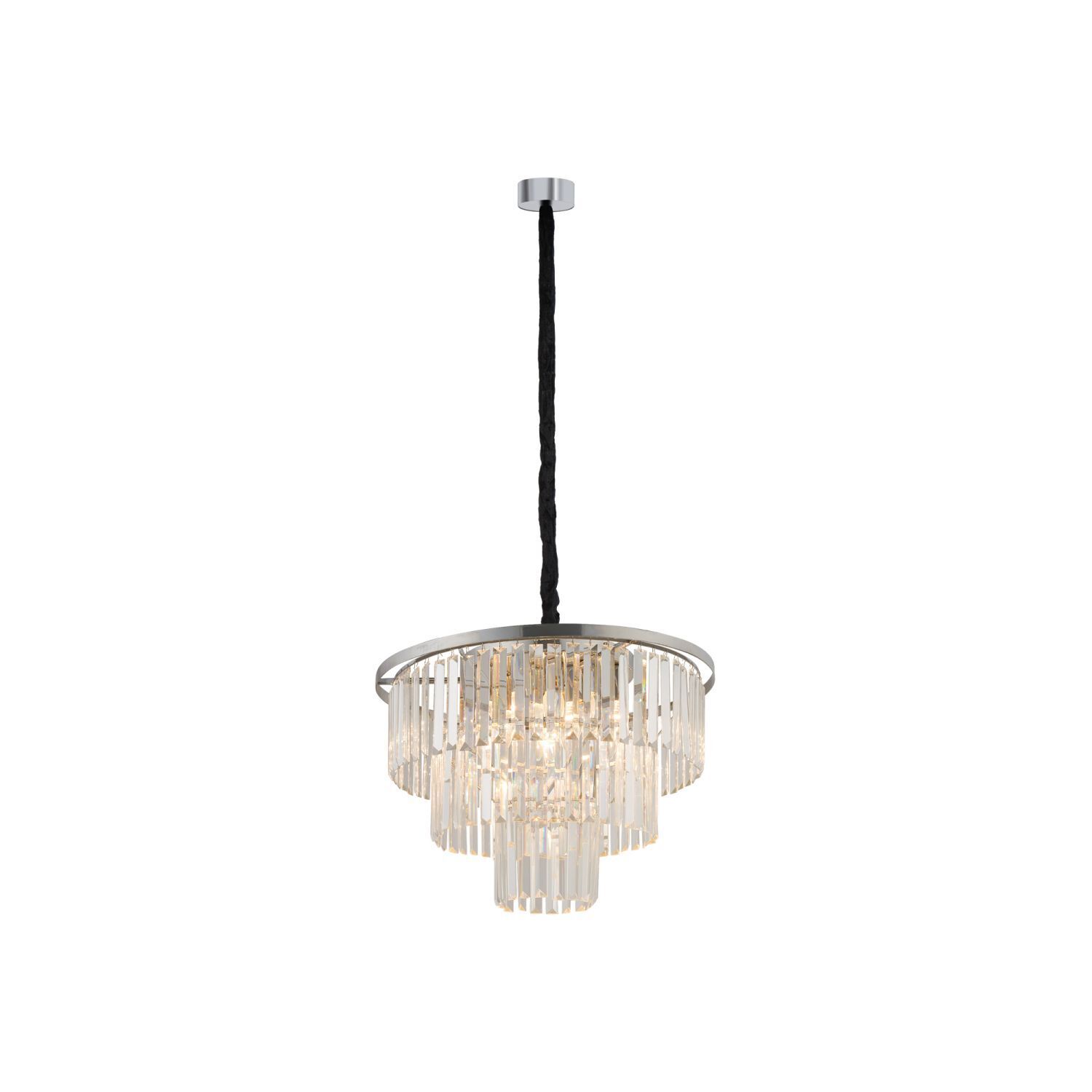 Suspension cristal 9x Ø 56 cm E14 verre métal OSTROWO